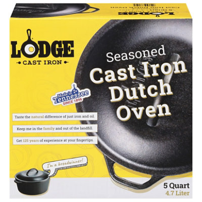 Lodge Dutch Oven Cast Iron 5 Quart - Each - Image 1