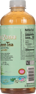 AriZona Green Tea With Ginseng and Honey Bottle - 34 Fl. Oz. - Image 6