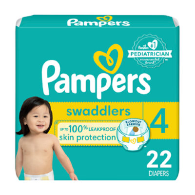 Pampers Swaddlers Diapers Active Baby Size 4 - 22 Count