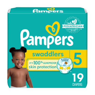 Pampers Swaddlers Active Size 5 Baby Diaper - 19 Count - Image 1