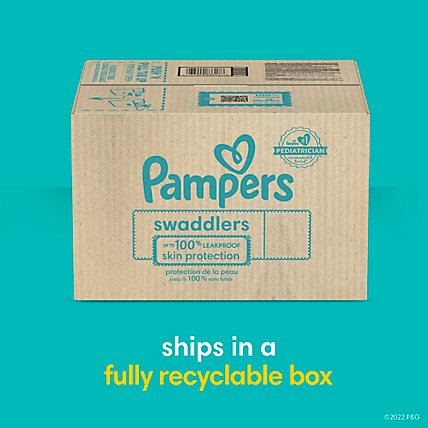 Pampers Swaddlers Size 0 Newborn Diapers - 84 Count - Image 1