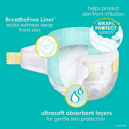 Pampers Swaddlers Size 0 Newborn Diapers - 84 Count - Image 4