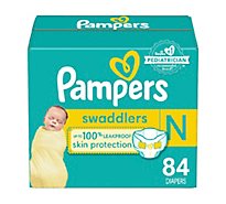 Pampers Swaddlers Diapers Newborn Size N - 84 Count