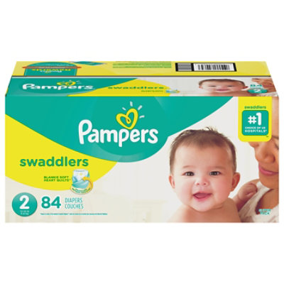  Pampers Swaddlers Diapers Size 2 - 84 Count 