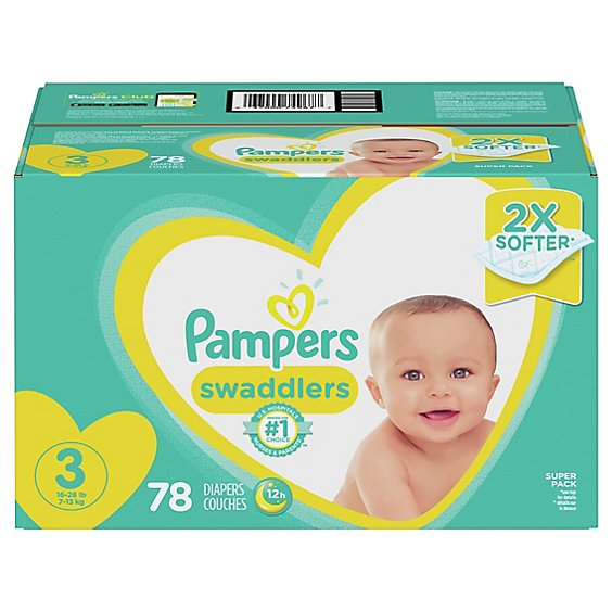 Pampers Swaddlers Diapers Size 3 - 78 Count