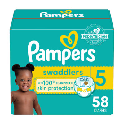 Pampers Swaddlers Active Size 5 Baby Diaper - 58 Count - Image 1