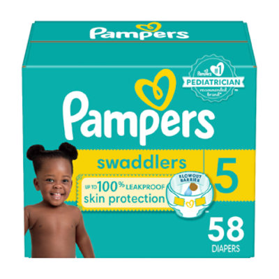 Pampers Swaddlers Active Size 5 Baby Diaper - 58 Count