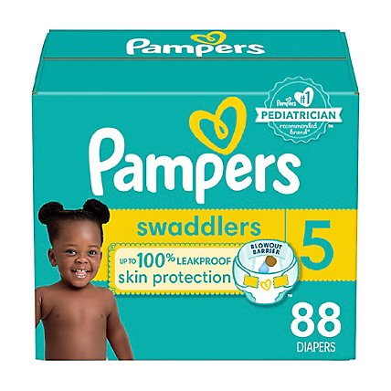 Pampers Swaddlers Active Size 5 Baby Diaper - 88 Count - Image 2