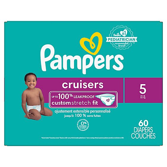 Pampers Cruisers Diapers Size 5 - 60 Count
