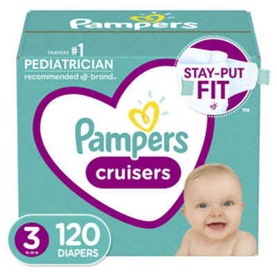 Pampers Cruisers Diapers Size 3 - 120 Count