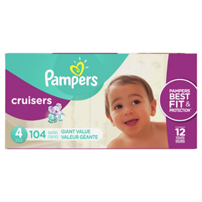 Pampers Cruisers Diapers Size 4 - 104 Count