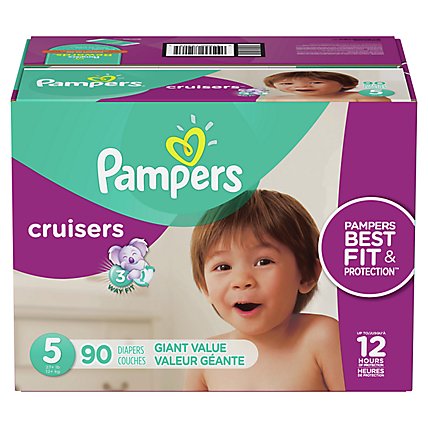 Pampers Cruisers Size 5 Diapers - 90 Count  - Image 3