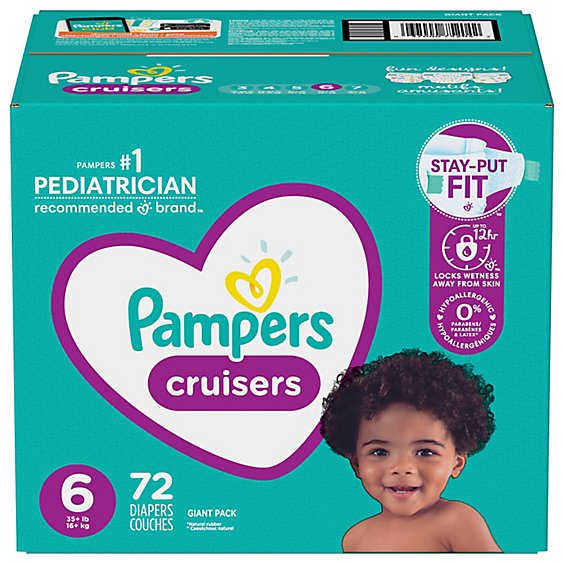 Pampers Cruisers Size 6 Diapers - 72 Count