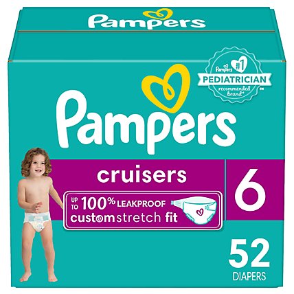 Pampers Cruisers Diapers Size 6 - 52 Count - Image 2