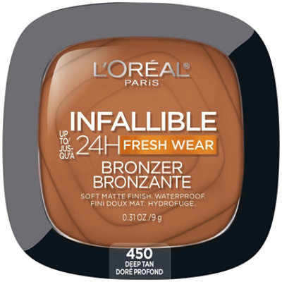L'Oreal Paris Infallible Up to 24H Fresh Wear Deep Tan  Soft Matte Bronzer - 0.31 Oz - Image 3