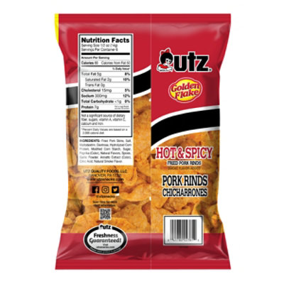 Utz Hot & Spicy Pork Rind - 3 Oz - Image 6