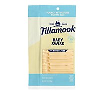 Tillamook Cheese Deli Sliced Baby Swiss Pouch 10 Count - 7 Oz
