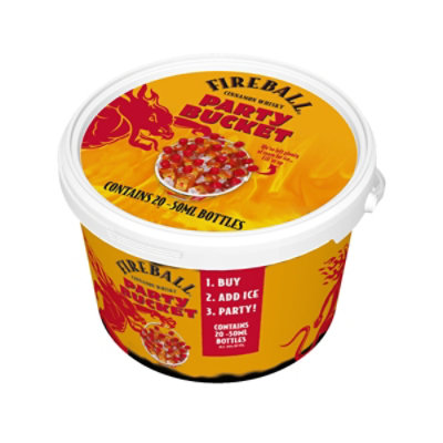 Fireball Cinnamon Whisky Party Bucket 66 Proof - 20-50 Ml - Image 1