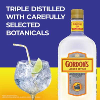 Gordons Dry Gin London Bottle - 1 Liter - Image 3