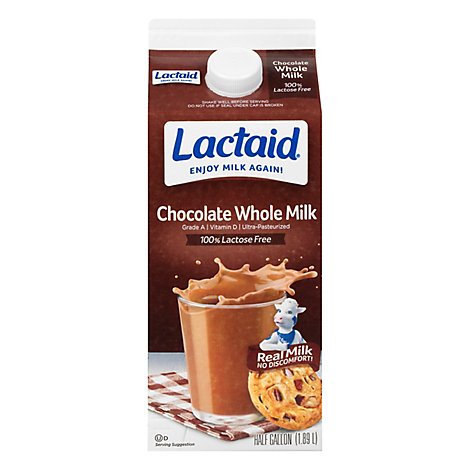 Lactaid Milk Whole Chocolate Half Gallon - 1.89 Liter