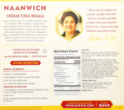 Sukhis Sandwhich Naan Chix Tka - 10.4 Oz - Image 6