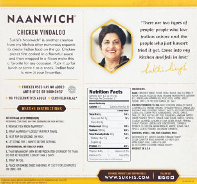 Sukhis Chicken Vindaloo Sandwch - 10.4 Oz - Image 6