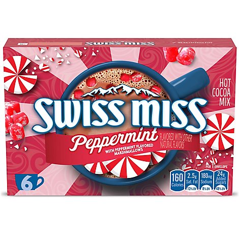 Swiss Miss Cocoa Mix Hot Envelopes Candy Cane - 6-1.38 Oz