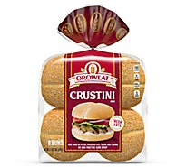 Oroweat Specialty White Crustini Sandwich Roll - 18 Oz