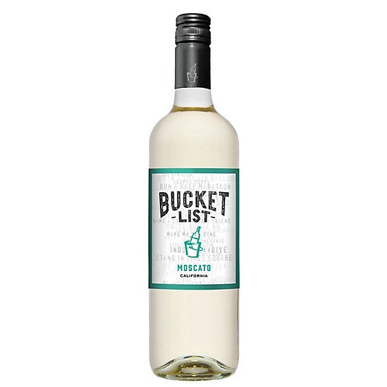 Bucket List Moscato White Wine - 750 Ml