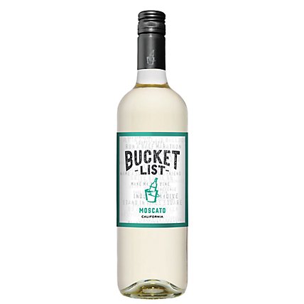 Bucket List Moscato White Wine - 750 Ml - Image 1