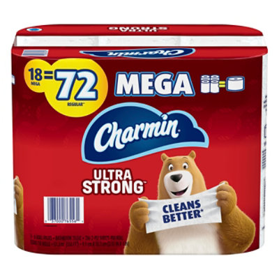 Charmin Ultra Strong Bathroom Tissue Mega Rolls 2 Ply - 18 Roll