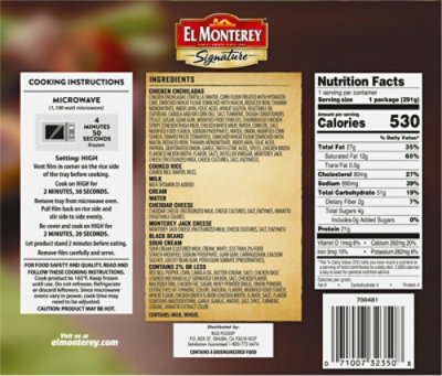 El Monterey Signature Chicken Frozen Enchiladas - 10.25 Oz - Image 8