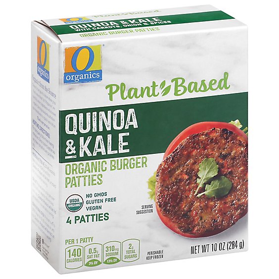 O Organics Organic Patties Quinoa & Kale 4 Count - 10 Oz