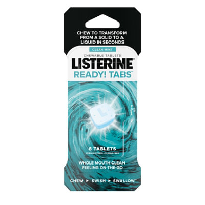 Listerine Ready Tab Clean Mint Chew - 8 Count