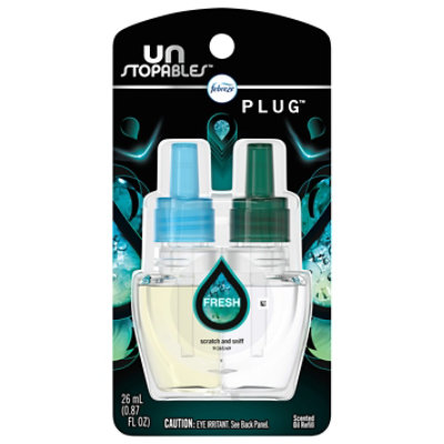 Febreze Unstopables PLUG Fresh Odor-Eliminating Air Freshener Oil Refill - Each