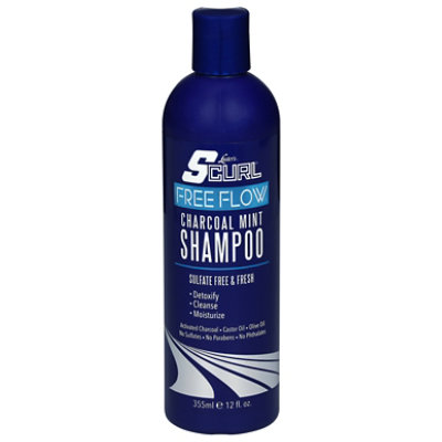 SCURL Free Flow Charcoal Mint Shampoo (12oz)
