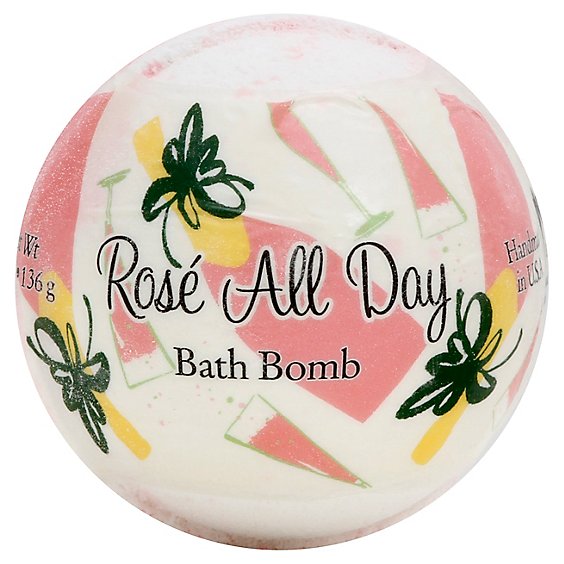 Primal Elements Rose All Day Bath Bomb - 4.8 Oz