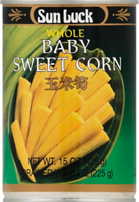 Sun Luck Sweet Corn Baby Whole - 15 Oz - Image 2