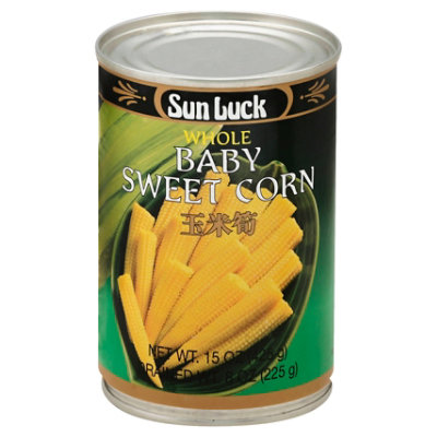 Sun Luck Sweet Corn Baby Whole - 15 Oz - Image 1