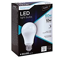 Signature SELECT Light Bulb LED Daylight 10W A19 750 Lumens- 4 Count