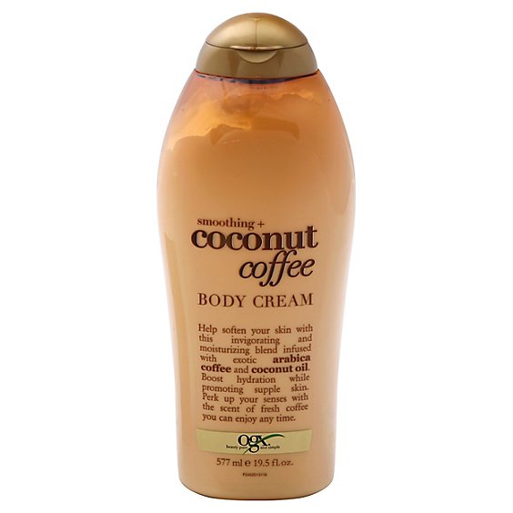 OGX Smoothing Plus Coconut Coffee Body Cream - 19.5 Oz