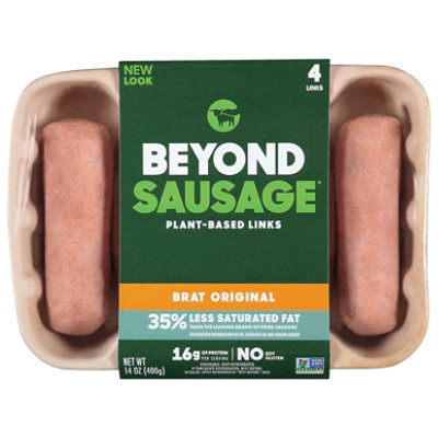 Beyond Meat Beyond Sausage Plant Based Brat Original Dinner Sausage Links - 14 Oz - Image 1