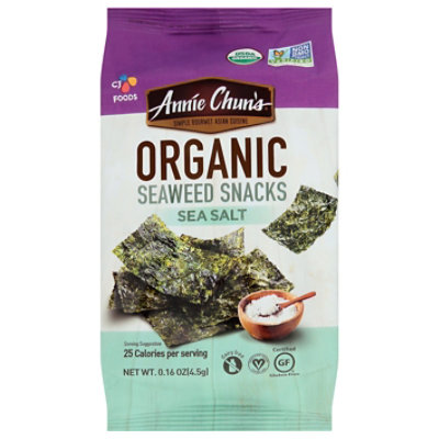 Annie Chuns Organic Seaweed Snacks Sea Salt - 0.16 Oz