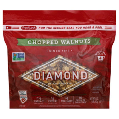 Diamond Walnuts Chopped Sup - 1 Lb