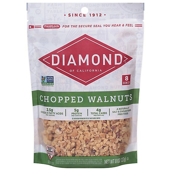 Diamond of California Walnuts Chopped - 8 Oz
