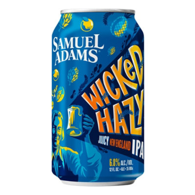 Samuel Adams Wicked Hazy Beer IPA Juicy New England - 6-12 Fl. Oz. - Image 2