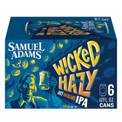 Samuel Adams Wicked Hazy Beer IPA Juicy New England - 6-12 Fl. Oz. - Image 3