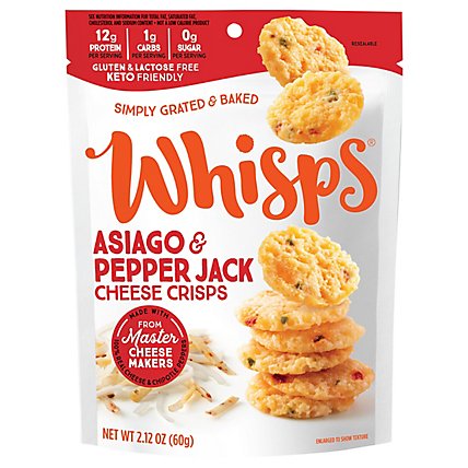 Whisps Cheese Crisps Asiago & Pepper Jack - 2.12 Oz - Image 2