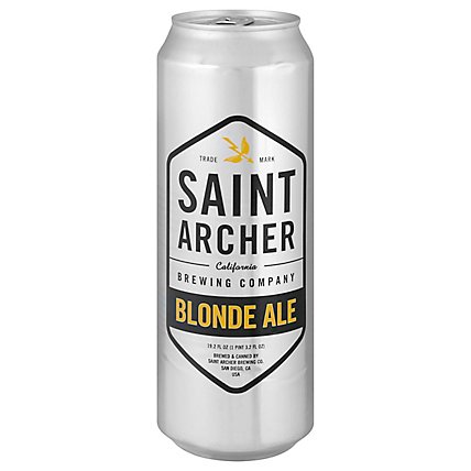 Saint Archer Blonde Ale Beer Can 4.8% ABV - 19.2 Fl. Oz. - Image 3