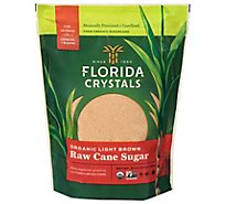 Florida Crystals Cane Sugar Raw Organic Brown - 24 Oz